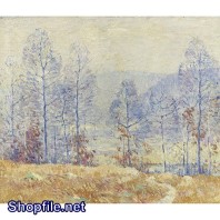 Tranh sơn dầu cảnh đẹp rừng núi